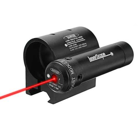 Red Laser Dot Sight Scope 20mm Picatinny Rail with 25mm Flashlight Ring Mount Clamp Holder