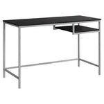 30" MDF and Silver Metal Computer Desk