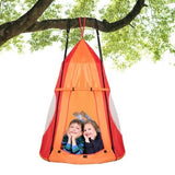 Kids Hanging Chair Swing Tent Set-Orange